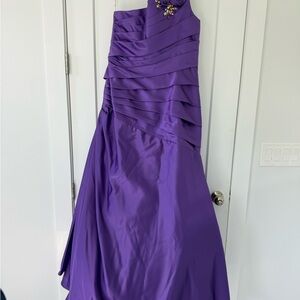 Tony Bowls One Shoulder Purple Dress